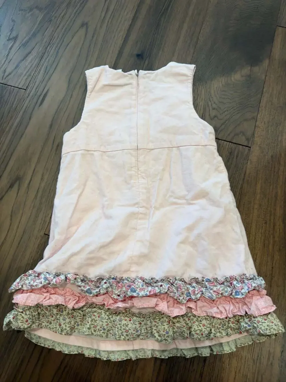 Gymboree Pink Corduroy Floral Ruffle Tiered Dress